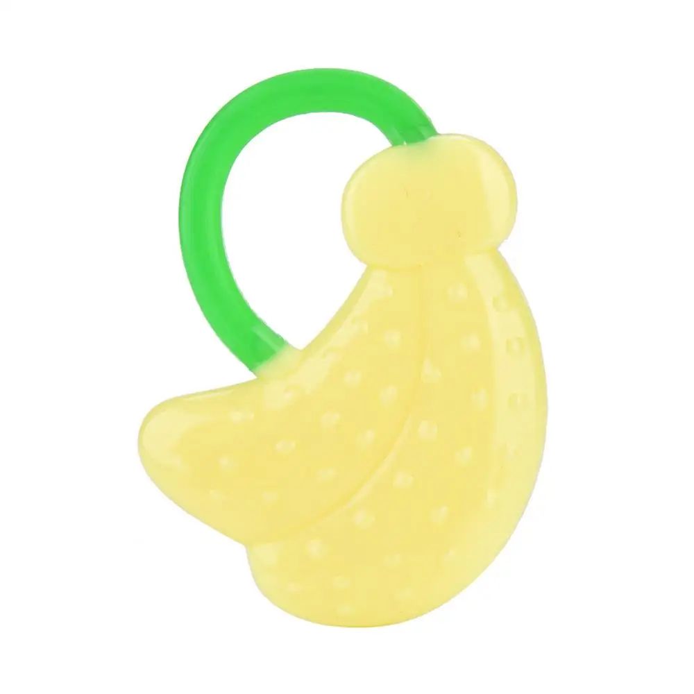 4 banana 5 Patterns Silicone Teethers Fruit Grape Banana Watermelon Baby Teether Silicone Chew Charms Baby Teething Gift Toddler Toys - Цвет: 4 banana