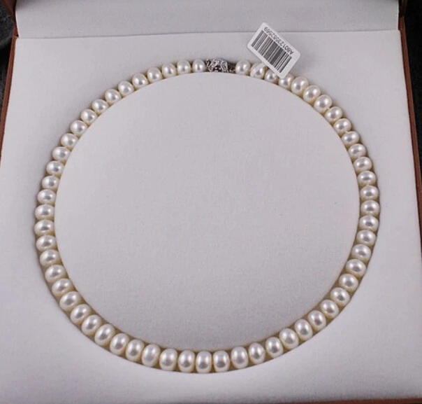 Ожерелье из натурального пресноводного жемчуга 8 9 мм 42 44 см|freshwater pearl necklace|pearl