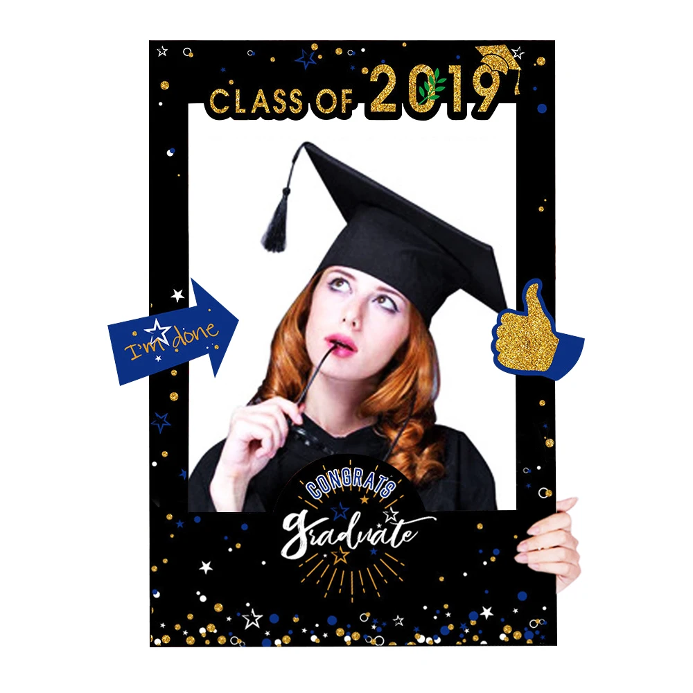 Hoomall 1 шт. черный Выпускной блеск фото стенд реквизит рамки класса 2019 вечерние