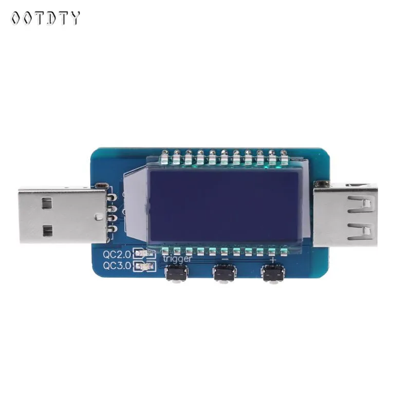 OOTDTY QC2.0/QC3.0 триггер USB цифровой электронный скам банк питания быстрое зарядное устройство триггер w/измеритель напряжения тока