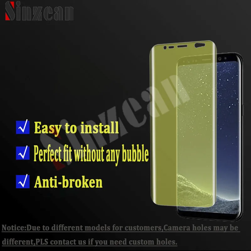 Sinzean 100 шт Для Samsung galaxy A3/A5/A7 2017/A310/510/710 3D cuvred мягкая ТПУ Защитная пленка для экрана в