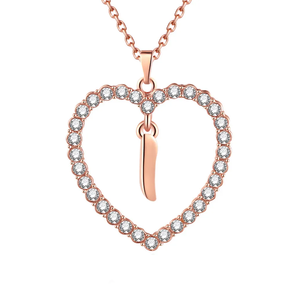 Women necklaces jewellery Lucky Number chokers for women 0-9 Zircon Love Heart wholesale jewelry statement 0517 | Украшения и
