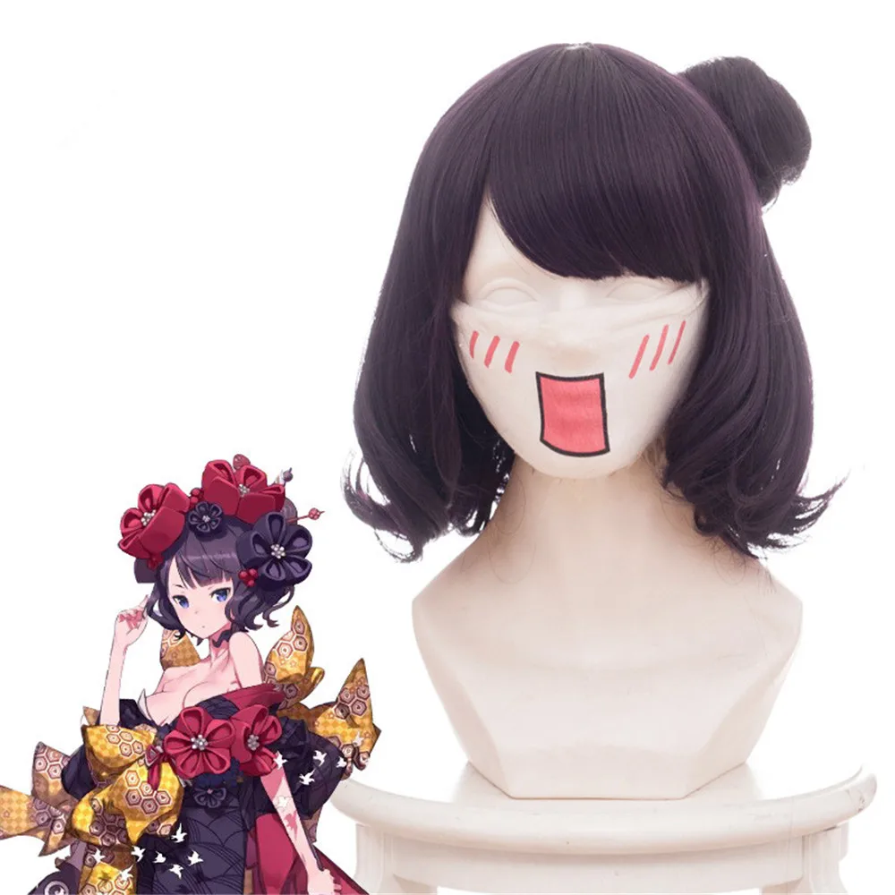 Новый Хэллоуин Fate/большой заказ FGO Katsushika Hokusai фиолетовый парик для косплея волос с