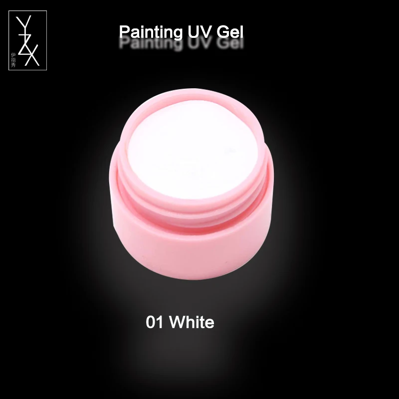 Color 01 white YiZhiXiu 1 шт. микро резная живопись УФ гель для ногтей Рисование чернил Freehand скульптура свитер дизайн акриловые ногти маникюр отмачивается - Цвет: Color 01 white