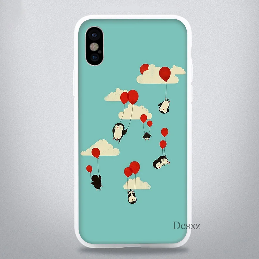 Gerleek чехол для телефона Little Penguin iPhone 6 6s 7 8 Plus 11 Pro X XS Max XR 5 5S SE жесткий
