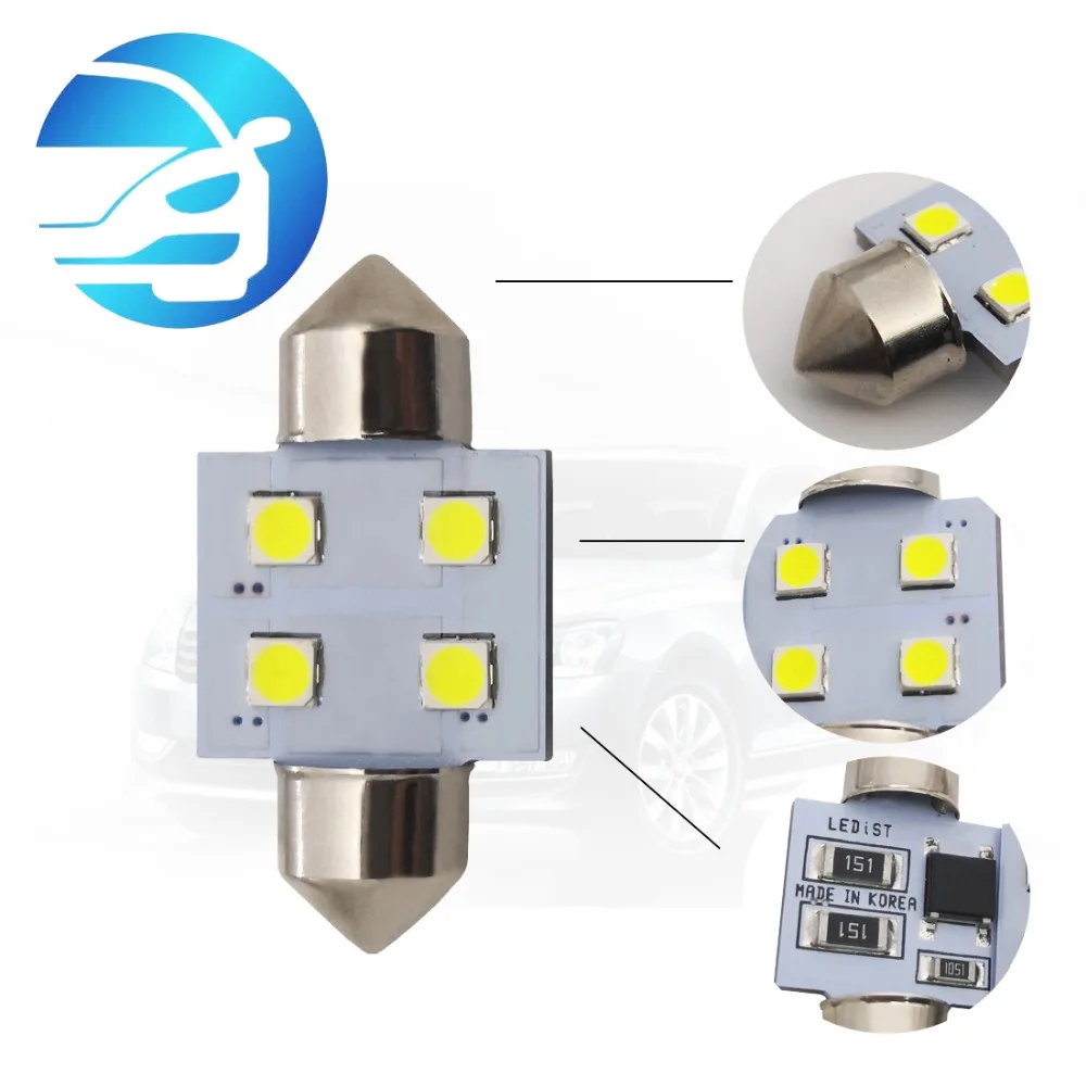4 шт. из автомобильное светодиодное освещение для чтения 12v фестон Светодиодная