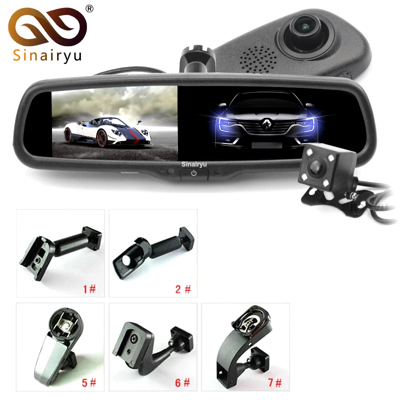 Full HD 1080P 5 дюймовый TFT ЖК дисплей для парковки автомобиля зеркало заднего вида