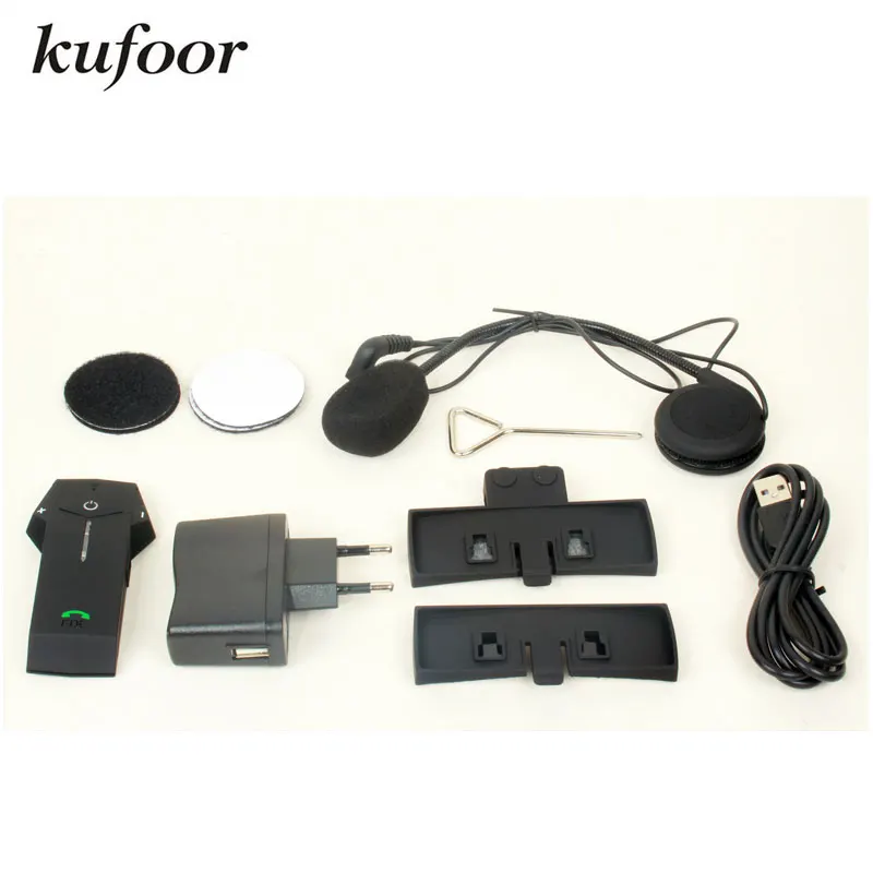Kufoor 1 компл. 1000 м BT мотоциклетный шлем Bluetooth Интерком переговорные гарнитура с NFC fm