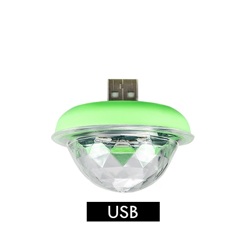 4 Вт мини USB диско-светильник волшебный Dj светильник сценический светильник ing эффект светильник Micro usb тип-c Ios Хрустальный диско-шар звук вечерние светильник s - Цвет: type B USB