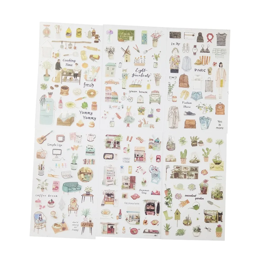 1 упак./лот литературный жизненные серии украшения стены наклейкой Kawaii DIY дневник