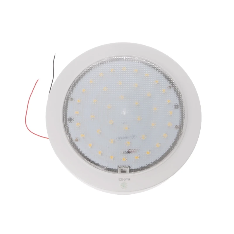 12-24 в 800 лм 9 Вт 42 шт. светодиодный внутренний светодиодный потолочный светильник на колесах для лодок, кемперов, трейлеров, одиночный мягкий купольный светильник, Прямая поставка