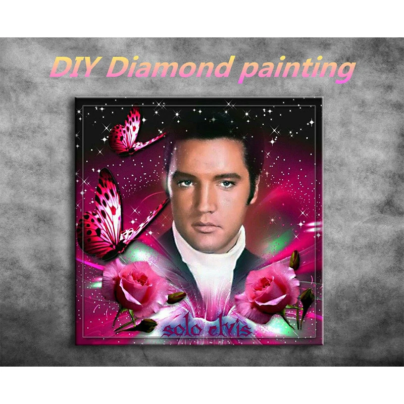 Полноразмерная/круглая Алмазная 5D картина сделай сам Elvis Presley вышивка крестиком