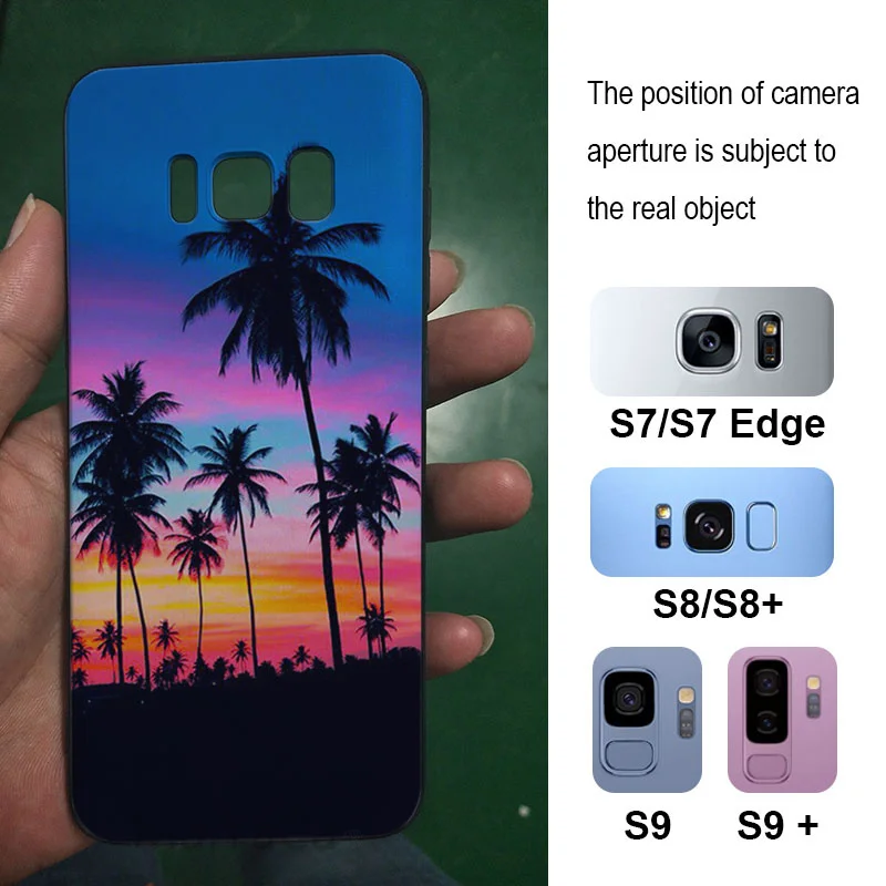 Чехол для телефона MaiYaCa Beach seaside Aloha черный мягкий чехол Samsung S5 S6 Egde S7 S8 S8plus S9