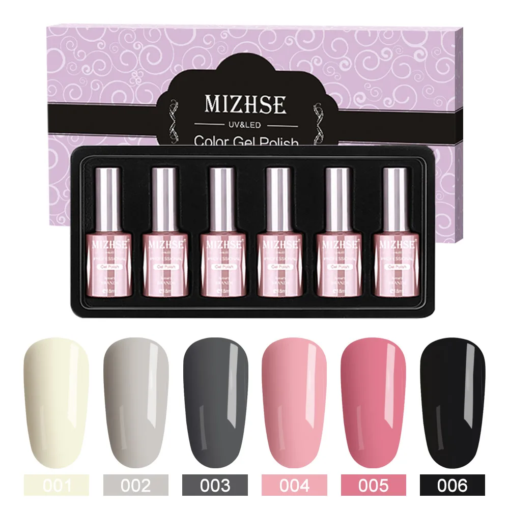 MA-C005-BOX MIZHSE 18 мл УФ светодиодный Гель-лак набор с верхним покрытием и основой для маникюра Гибридный гель для ногтей Полупостоянный УФ-гель Laqucer - Цвет: MA-C005-BOX
