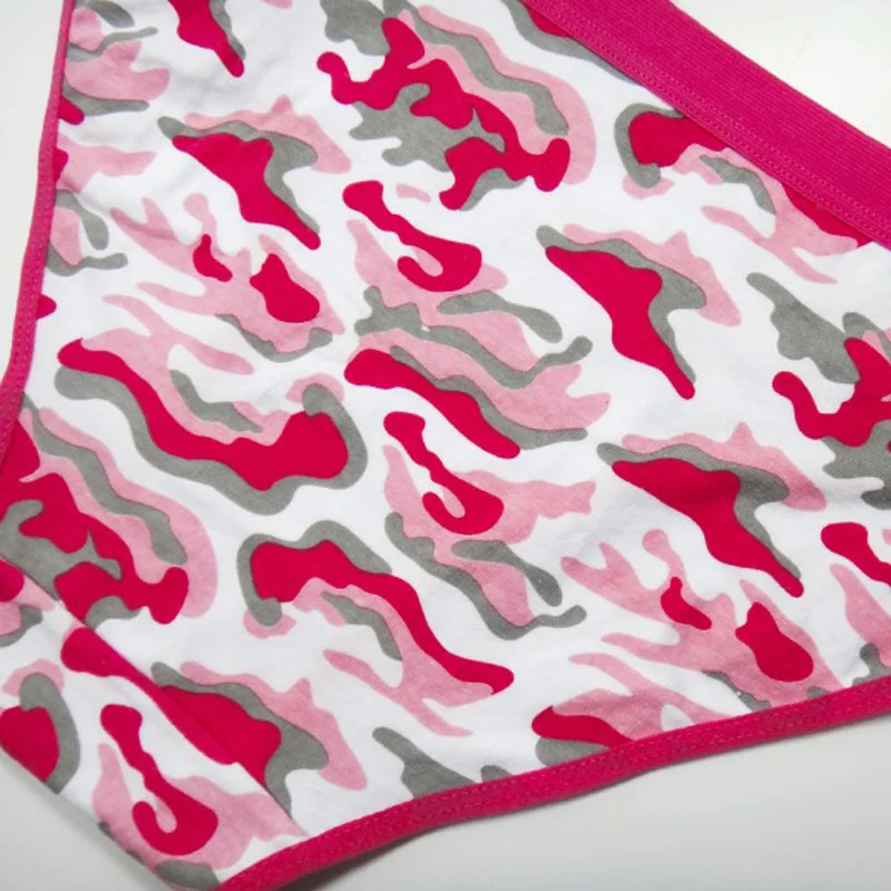 6pcs Cotton Panties Fashion Women Low-rise Lingerie Printed Camouflage Briefs Sexy Women's Underwear Intimates | Женская одежда