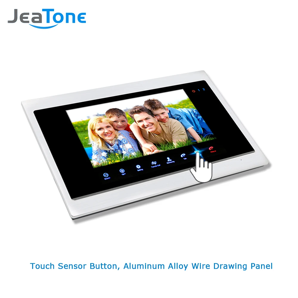 Jeatone New Design 7 inch Wired Video Doorbell Intercom System Support Recording And Photo Taking 1200TVL IR Night Vision Camera |