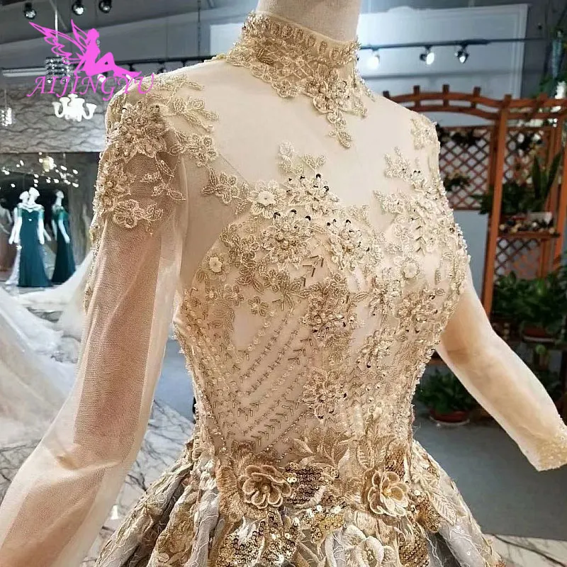 AIJINGYU Pricess Dress Vintage Gowns For Bride Real Images Elegant Luxury Bridal Stores Best Lace Wedding Dresses | Свадьбы и