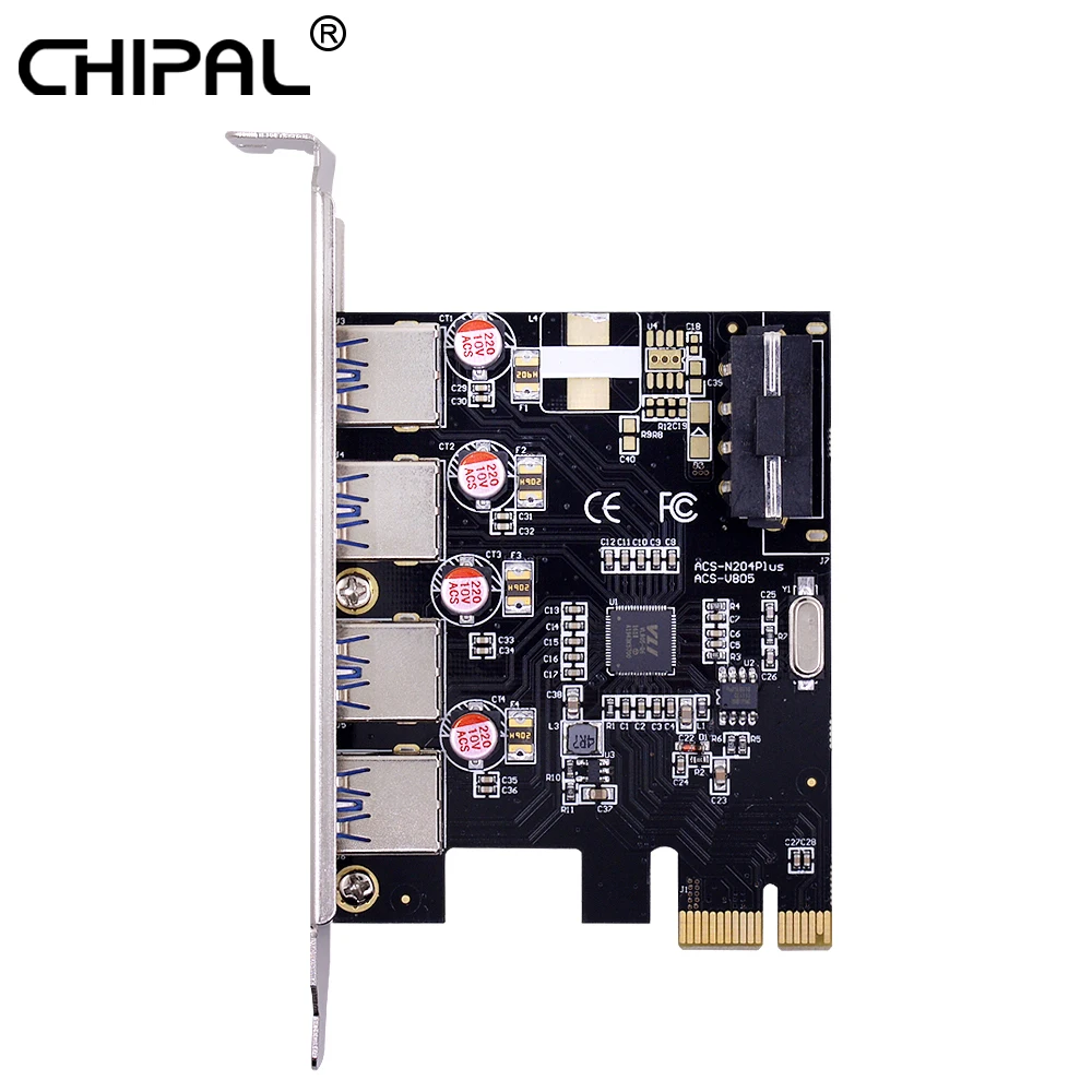 CHIPAL от 1 до 4 USB 3 0 слот мультипликатор концентратор PCIE PCI-E PCI Express Riser Card 1x 16x Горячая