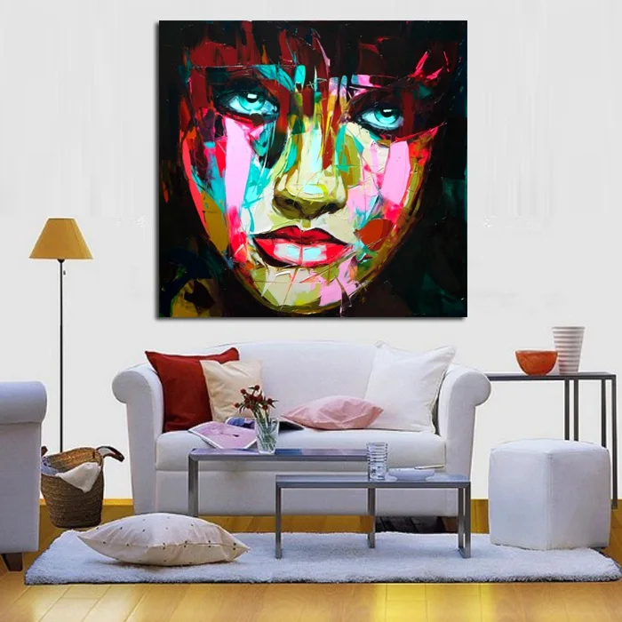 Настенная Масляная картина абстрактный портрет на холсте ручная роспись декор