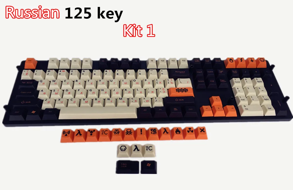 Крутой Джаз 125 PBT большой углерод толстый Keycap краситель сублимированный Японский Русский корейский макет Вишневый профиль для механической клавиатуры