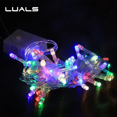 

10Pcs 5M LED Christmas Lights Halloween Decoration LED Lamp AC220V European Standard Plug For Party Wedding Decoration Led Light