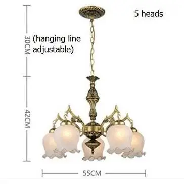 Деревенский светильник ing несколько люстр бронзовый цвет лампа для спальни