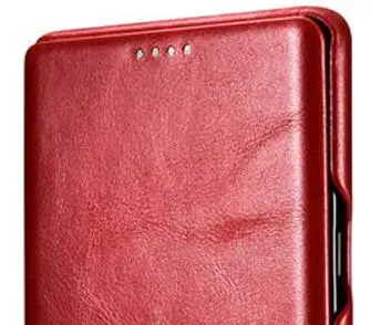 Красный ICarer роскошный чехол из натуральной кожи для samsung Galaxy Note 9 Note8 S9 S8 плюс с округленными изогнутыми краями Винтаж серия натуральная кожа чехол - Цвет: Красный