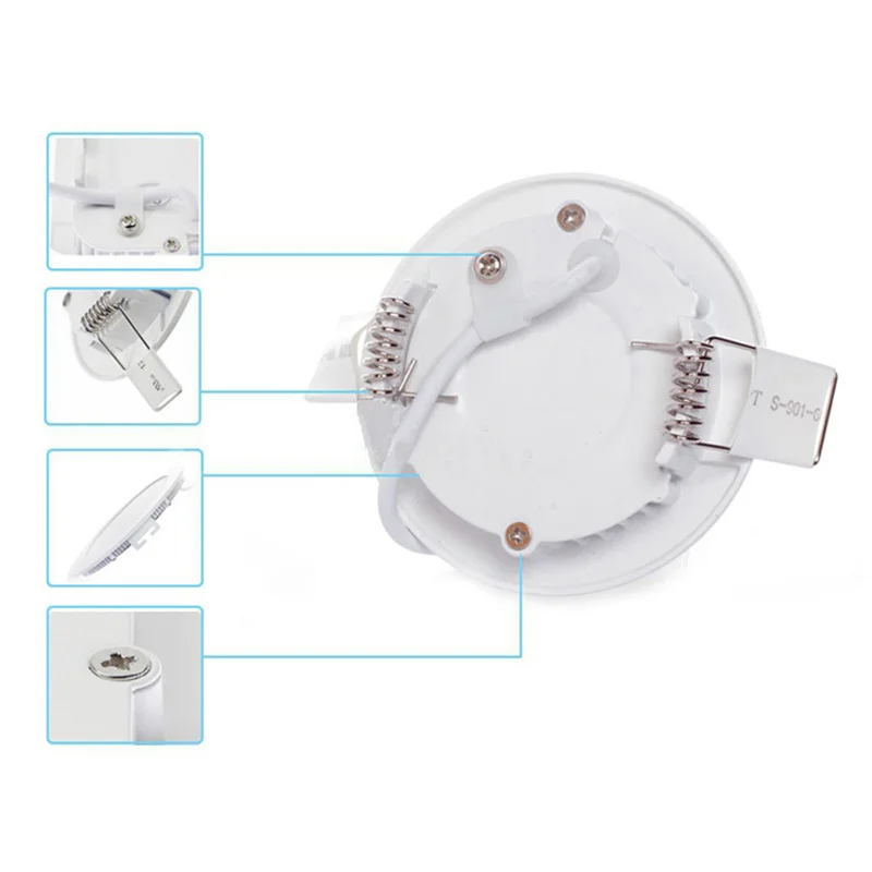 Светодиодный потолочный светильник CREE 3 Вт Круглый встраиваемый в потолочную