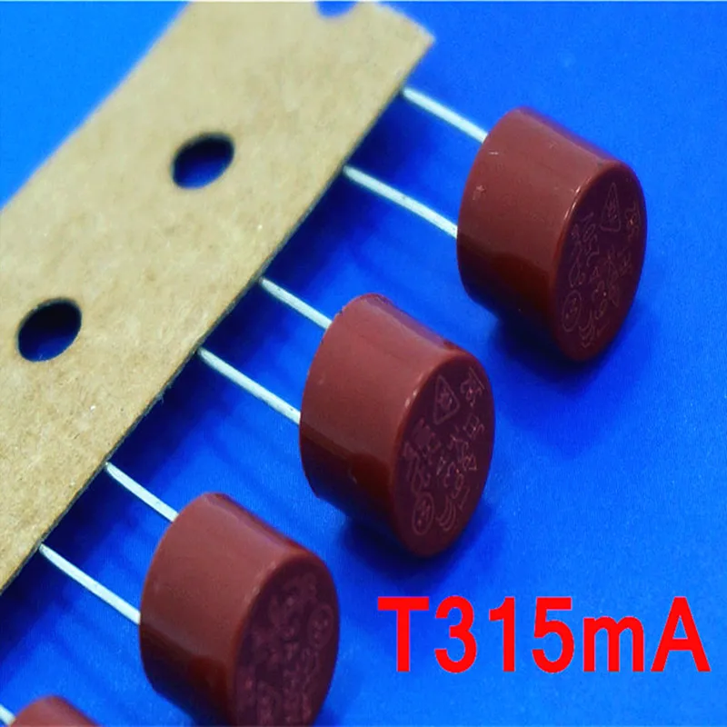 (1000 шт./лот) T315mA 250 В TR5 медленный выдувной миниатюрный предохранитель UL VDE RoHS 0 315 мА