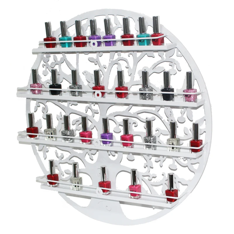 

4 Layers Tiers Metal Nail Polish Rack Tree Shape Circular Nail Polish Organizer Manicure Display Shelf Large Nail Polish Storage