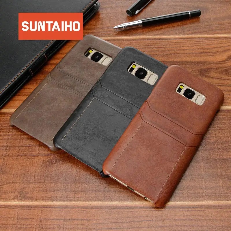 Suntaiho ретро из искусственной кожи чехол для samsung S10 plus задняя крышка для Galaxy S10+ s10 для samsung Galaxy S9 чехол note 9 8 Слот для карт