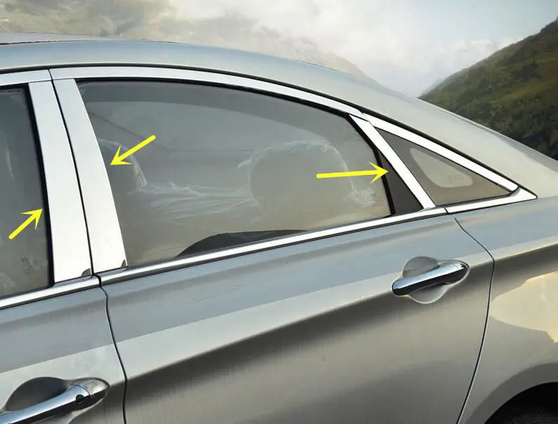Новая хромированная опора для окон из нержавеющей стали B C окантовка Hyundai Sonata 2011