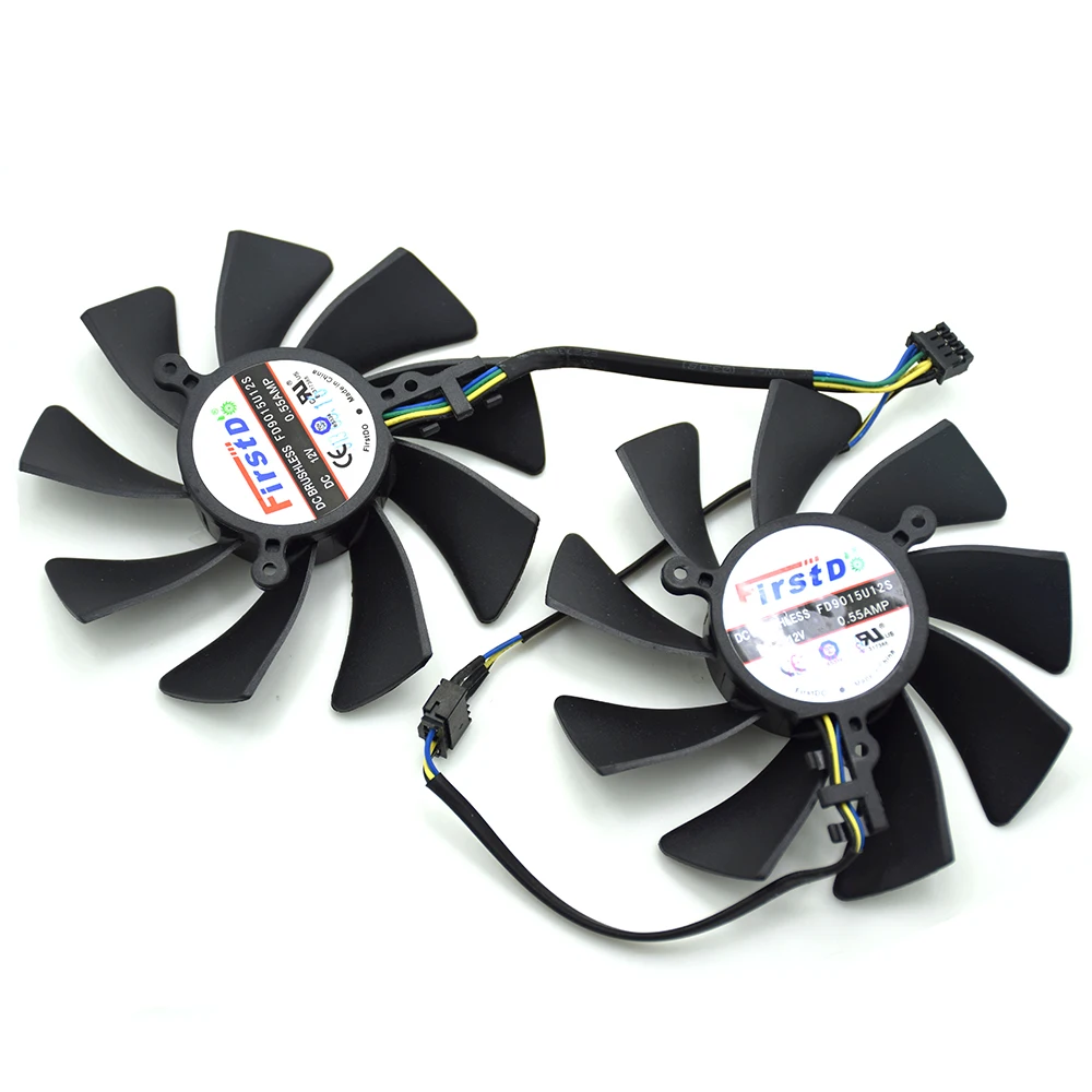 2 шт. 85 мм FD9015U12S HD7970 4 контактный охлаждающий вентилятор для Sapphire XFX FX 797A/G HD7950 Vapor X GHz