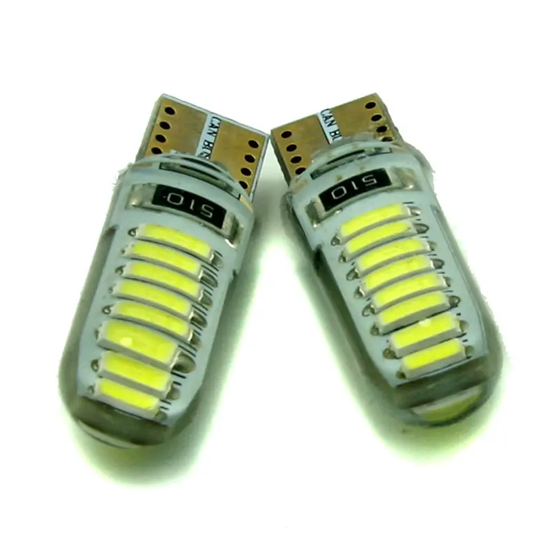 Новый 2 шт./лот T10 7020 светодиодный светильник 16SMD силиконовый корпус 194 W5W