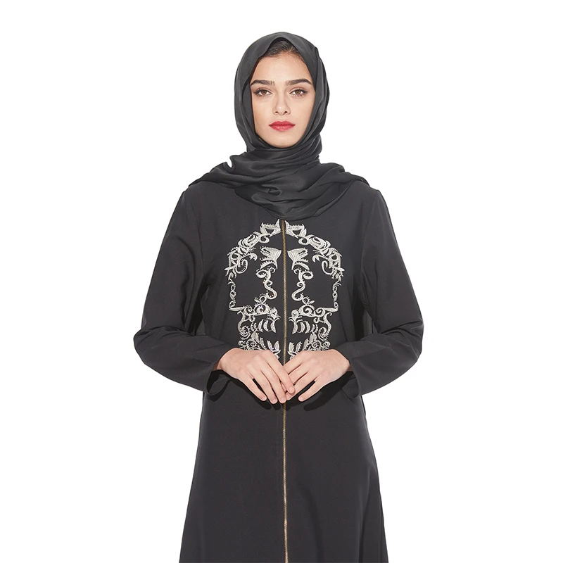 Мусульманские платья Дубай Abaya с вышивкой модное мусульманское женское платье