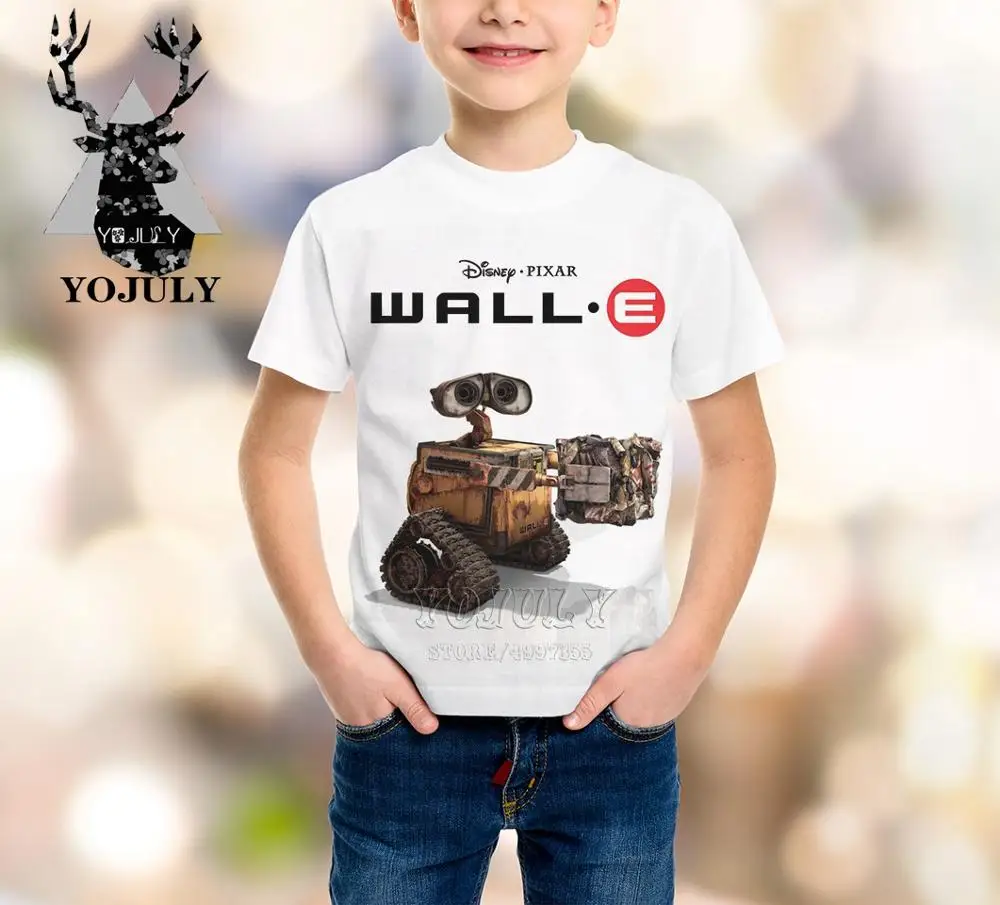 10 YOJULY Robot WALL. E/футболка с 3d принтом для мальчиков и девочек-подростков детская Милая футболка с короткими рукавами Топы, детская одежда лето A111 - Цвет: 10