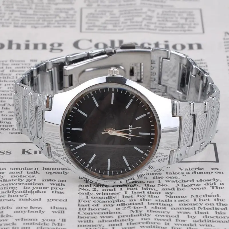 Мужские часы полностью из нержавеющей стали мужские спортивные повседневные