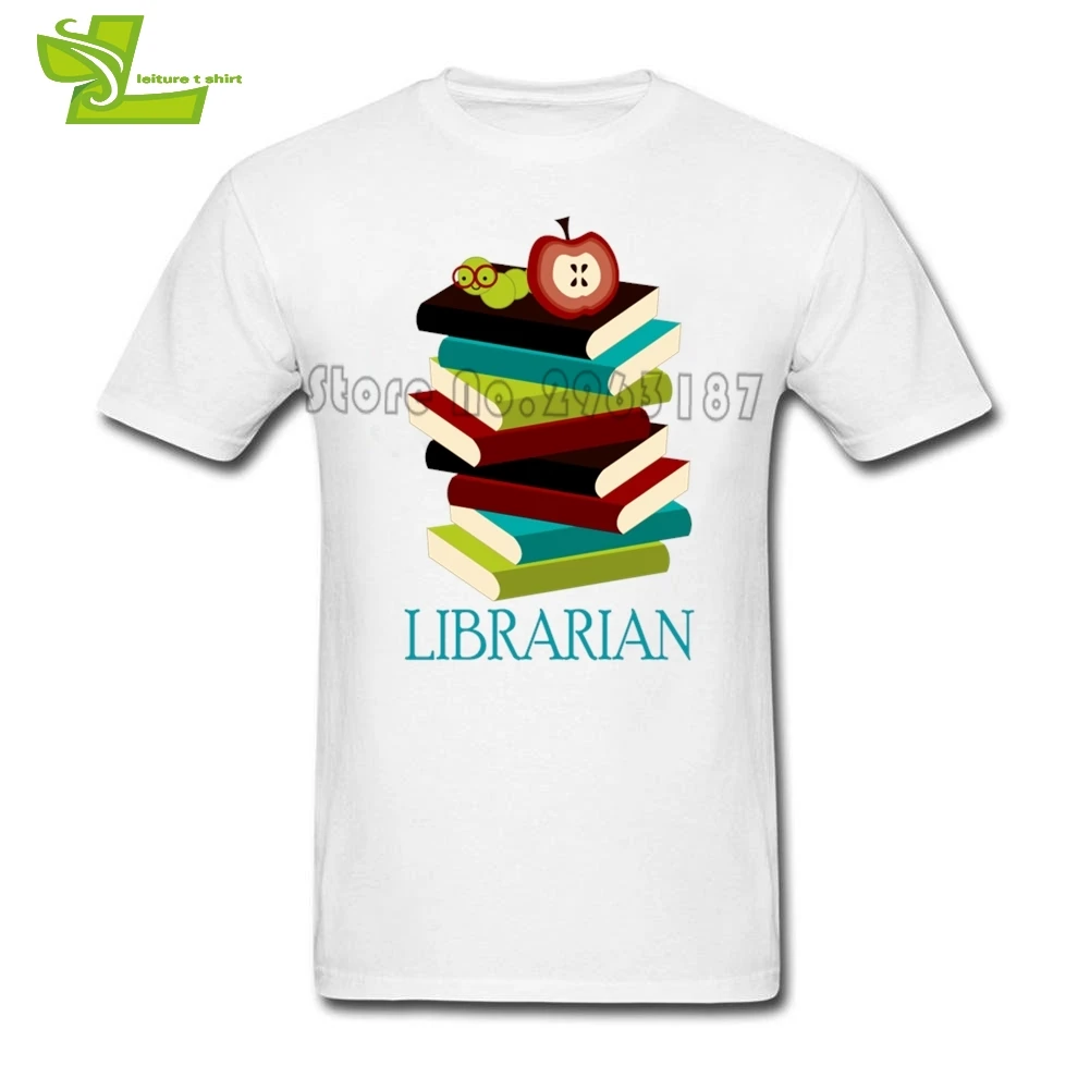 Librarian Occupation Books T Shirt Adult New Arrival Camisetas Home Wear Exercise Comfortable T-Shirts Men's Summer Dad Tops | Мужская