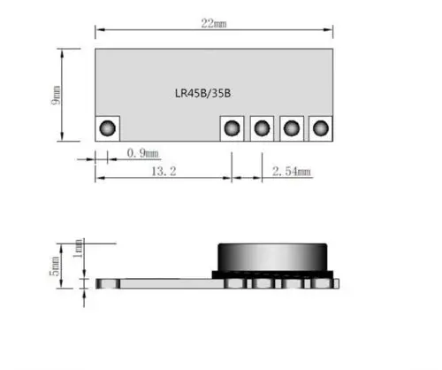 1PCS NEW 4.5-5.5V LR45B 315/433MHz ASK Superheterodyne Wireless Receiver Module |