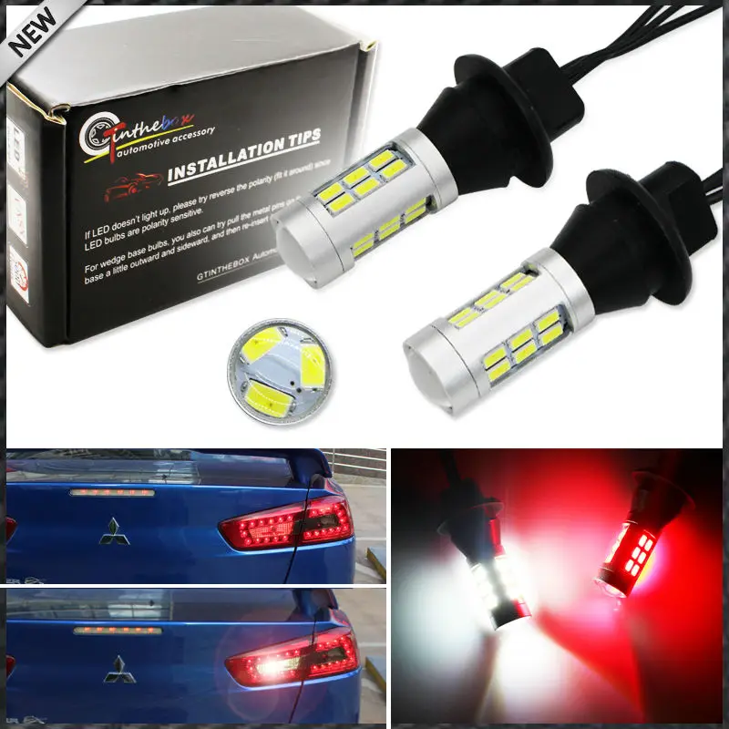 2шт 21 SMD белый/красный двойной цвет 7440 7444 T20 светодиодный Сменные лампы для