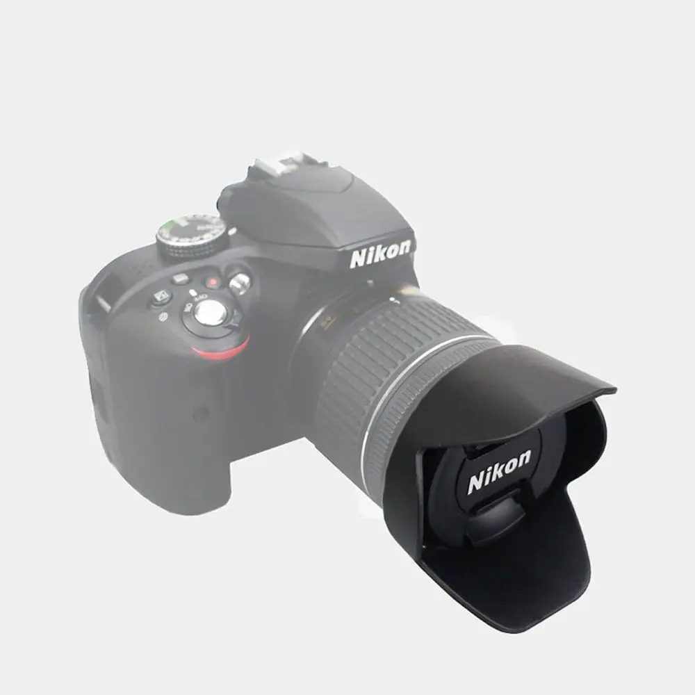 Бленда для объектива Nikon D500 D3300 D3400 D5300 D5500 D5600 AF-P 18-55 мм f/3,5-5,6G VR as HB-N106, NIKON 1 NIKKOR VR 10-100 мм f/4-5,6