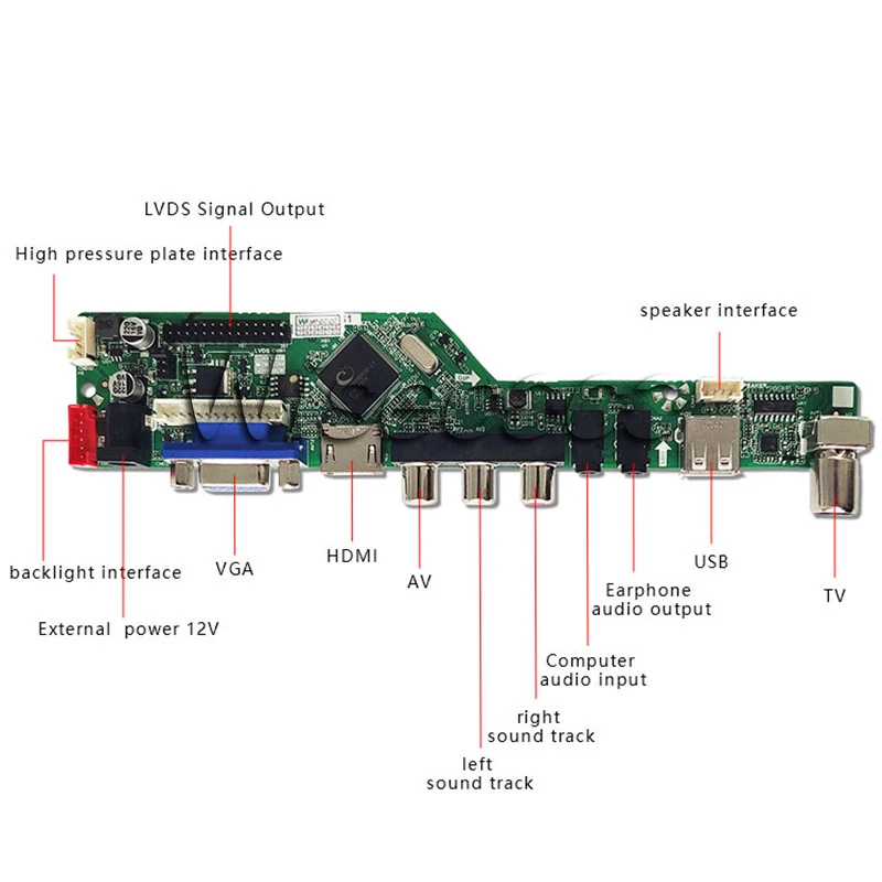 ТВ VGA AV USB Аудио ЖК-панель управления для 1280x800 B154EW01 V0/V1/V2/V4/V5/V8/V9 B154EW02 V0/V1/V2/V3/V5/V6/V7