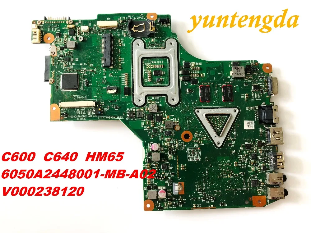 Оригинальная материнская плата для ноутбука TOSHIBA C600 C640 HM65 6050A2448001-MB-A02 V000238120