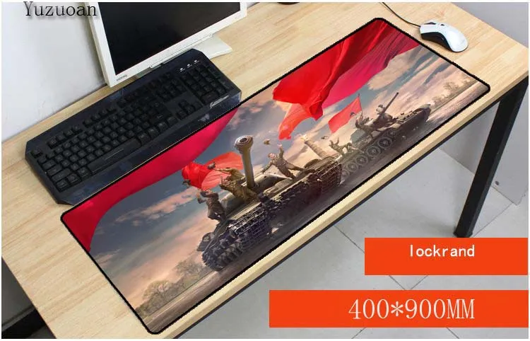 Yuzuoan World of tanks большой коврик с запирающимися краями резиновая игровая клавиатура