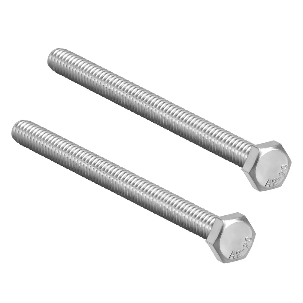 

Uxcell 2Pcs M8 Thread 130/150mm Bolts 304 Stainless Steel Hex Head Screw Bolts Fastener For Ship Assembly Home Office Appliance