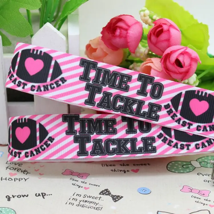 Бант из ленты с принтом медсестры и рака 7/8 дюйма бесплатная доставка украшение