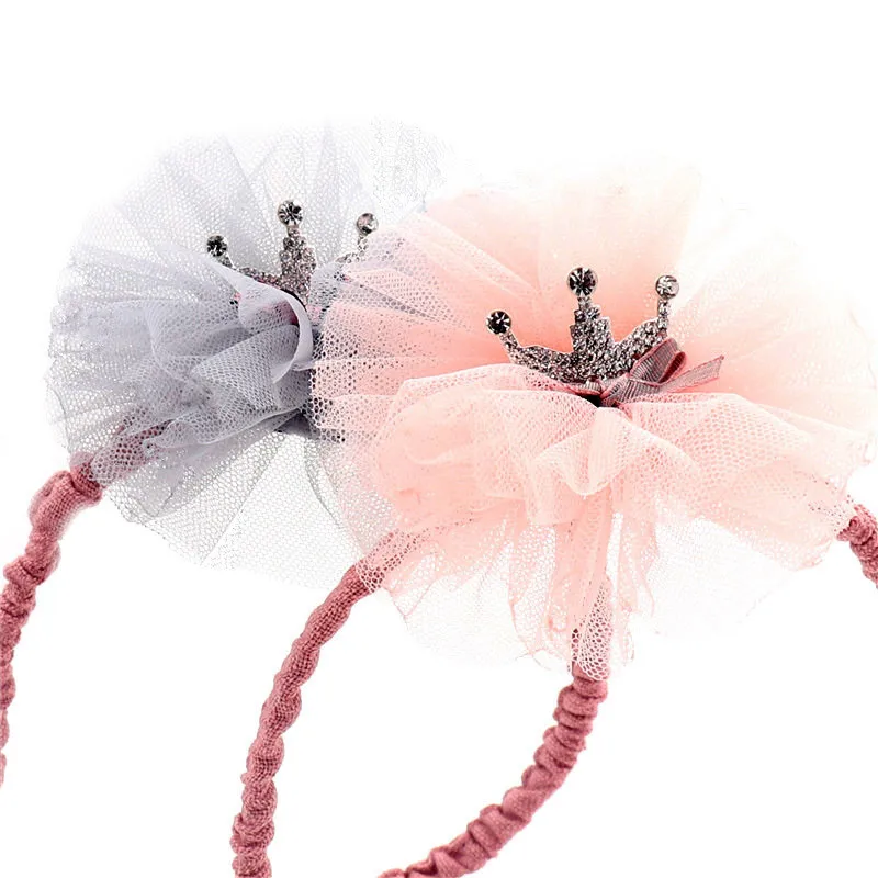 Baby Girls Crown Headband Lace big flower Elastic Princess Hair Band Fashion New Style Children Kids Accessories | Детская одежда и