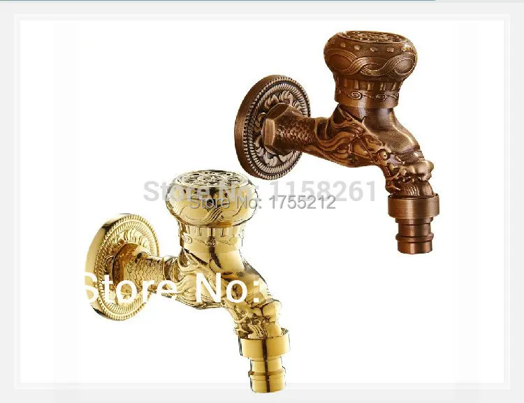 Garden Gold Plate Bathroom Washing Machine Tap Laundry Mop Pool Cold Water Bibcock bathroom faucet Bath tap HJ 0222K water t|faucet generator|faucet