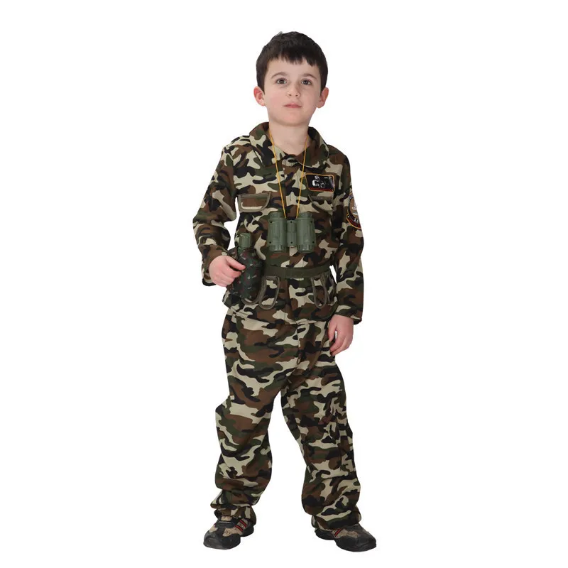 

Free shipping 2016 Hot Sell Kids Military Camouflage Clothing Special Forces Costume