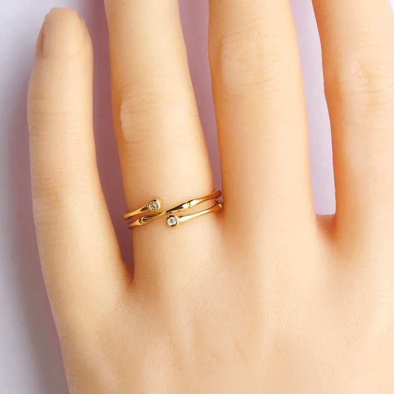 MECHOSEN Fashion AAAAA Zircon Thin Rings Quality Trust Worthy Copper Anneaux Jewelry Simple Noble Tail Women bague homme | Украшения и